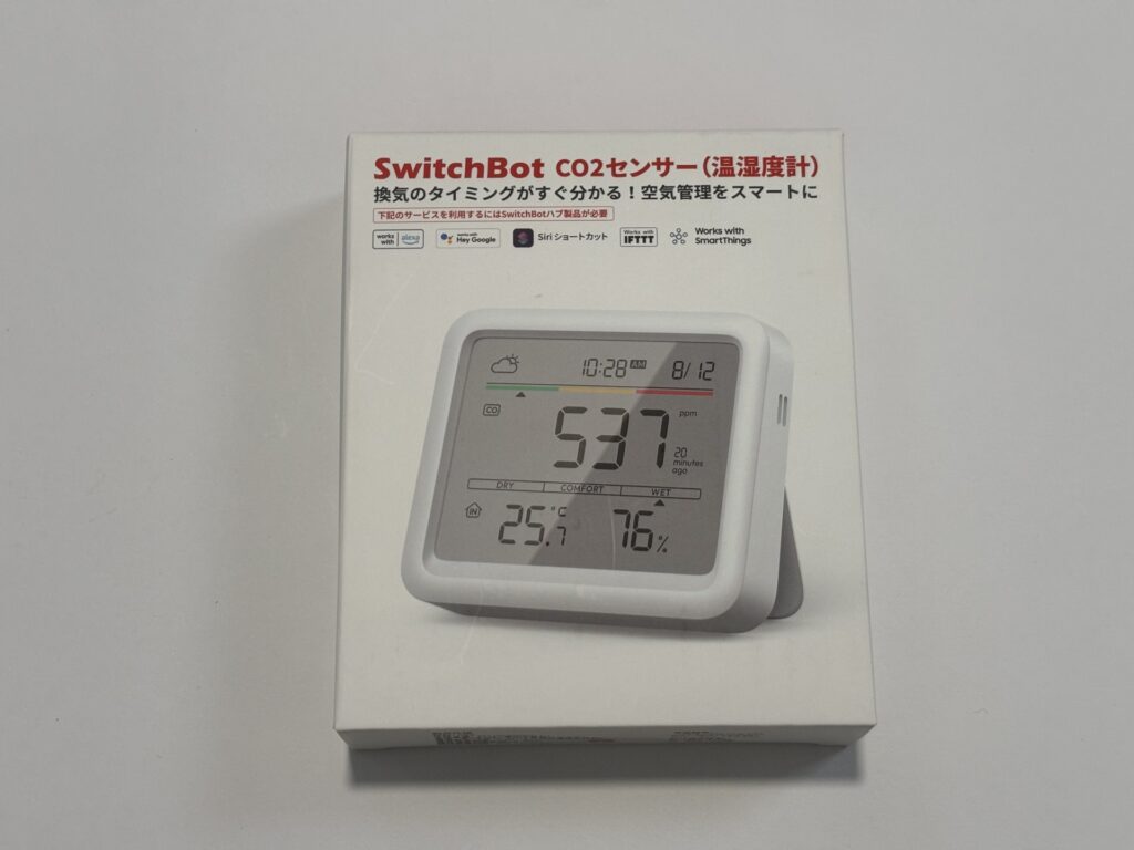 SwitchBot CO2センサー（温湿度計）の外箱