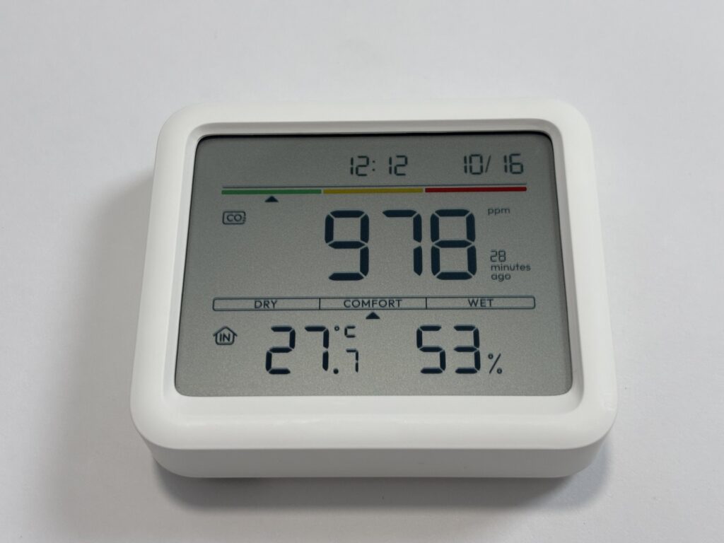 SwitchBot CO2センサーの表示例